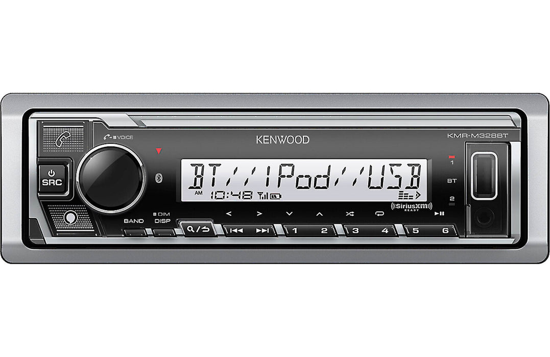 Kenwood KMR-M328BT Marine/Motorsports Digital Media Receiver with Bluetooth - Safe and Sound HQ