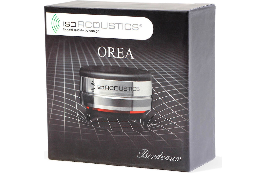 Isoacoustics Orea Bordeaux Single Vibration Isolator for Audio Components (Each) - Safe and Sound HQ