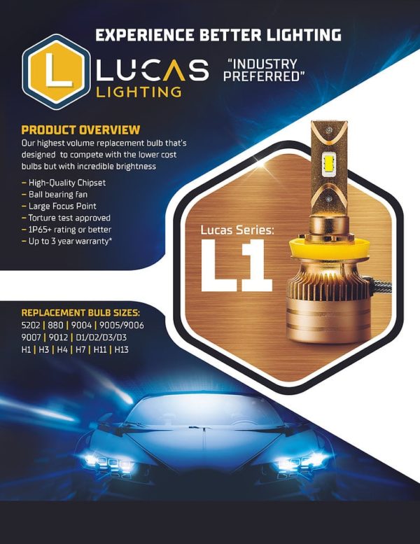 Lucas Lighting L1-9005/9006 L1 Series LED Headlight Bulb (Pair) - Safe and Sound HQ
